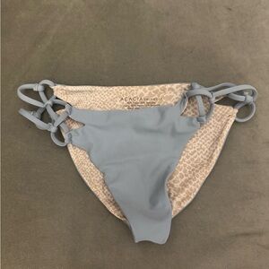 Acacia Swimwear Blue and Cream Bikini Bottom